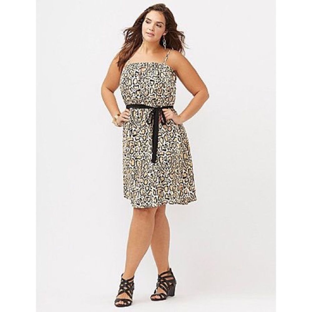 Lane Bryant Convertible Leopard Print Dress